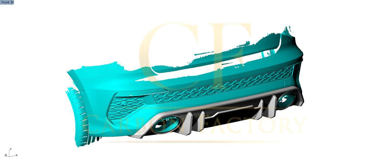 V Style Pre-Preg Carbon Fibre Rear Diffuser for Audi 8Y RS3 Saloon 21-23