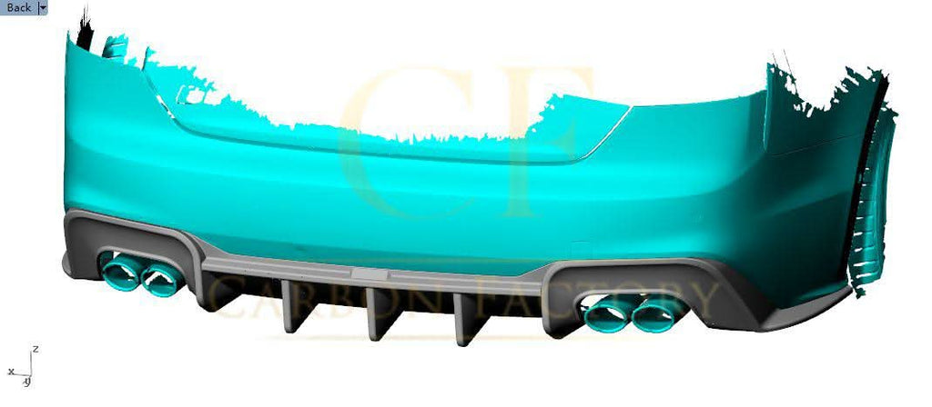 V Style Pre-Preg Carbon Fibre Rear Diffuser for Audi B9.5 A5 S Line & S5 20-22