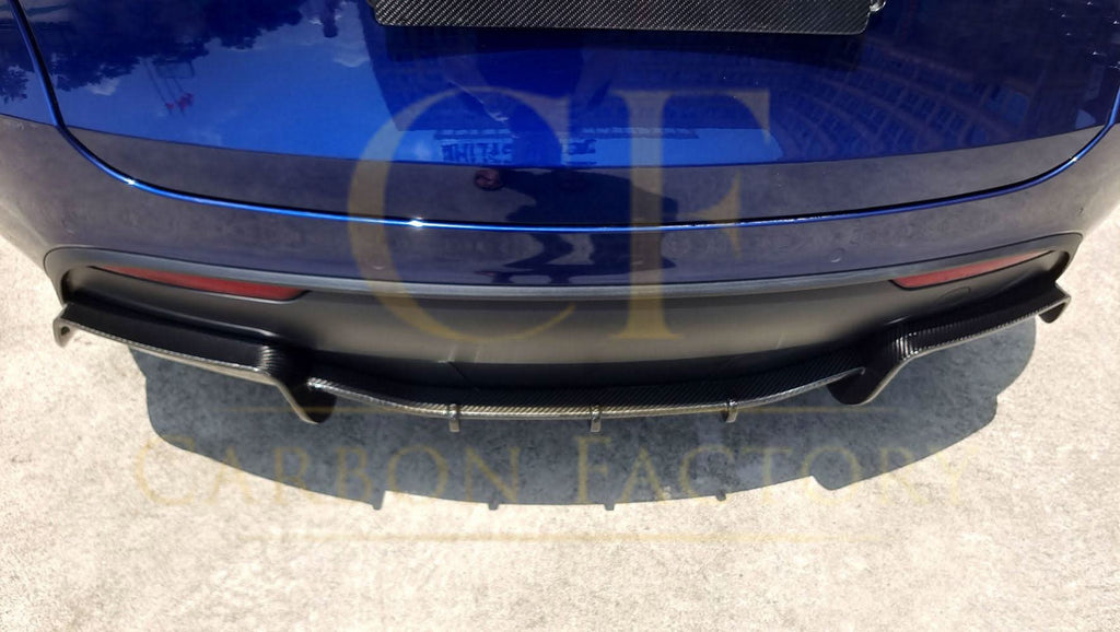 V Style Pre-Preg Carbon Fibre Rear Diffuser for Tesla Model Y 19-23