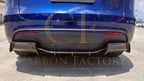 V Style Pre-Preg Carbon Fibre Rear Diffuser for Tesla Model Y 19-23