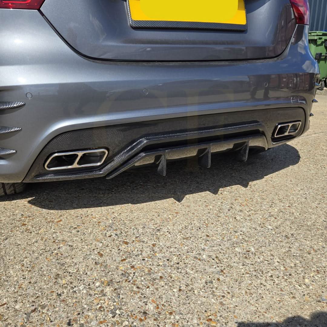 VRS Style Carbon Fibre Rear Diffuser for Mercedes Benz W176 A Class & A45 13-18