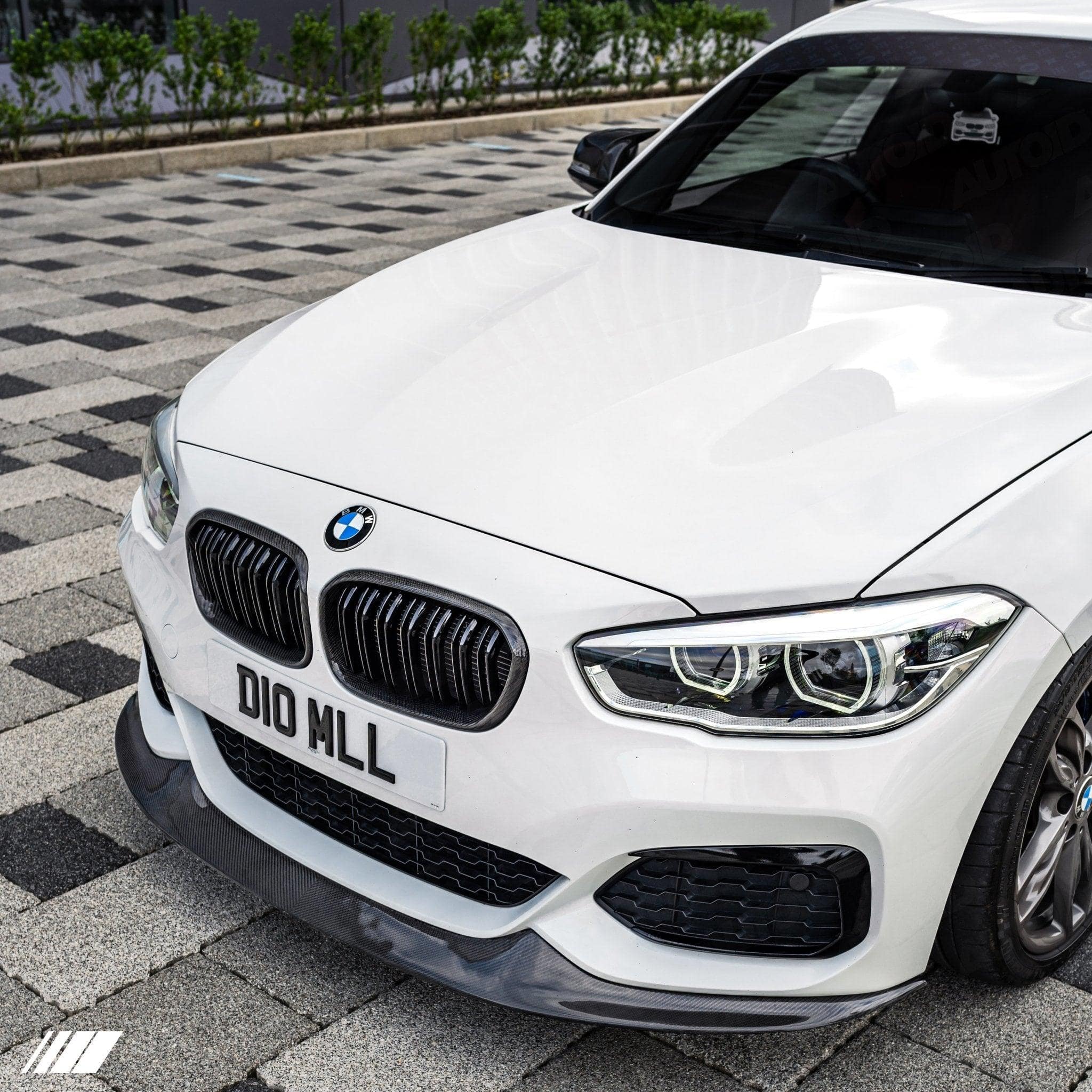 Carbon Fibre Double Slat Kidney Grilles for BMW 1 Series (2015-2019, LCI F20 F21)