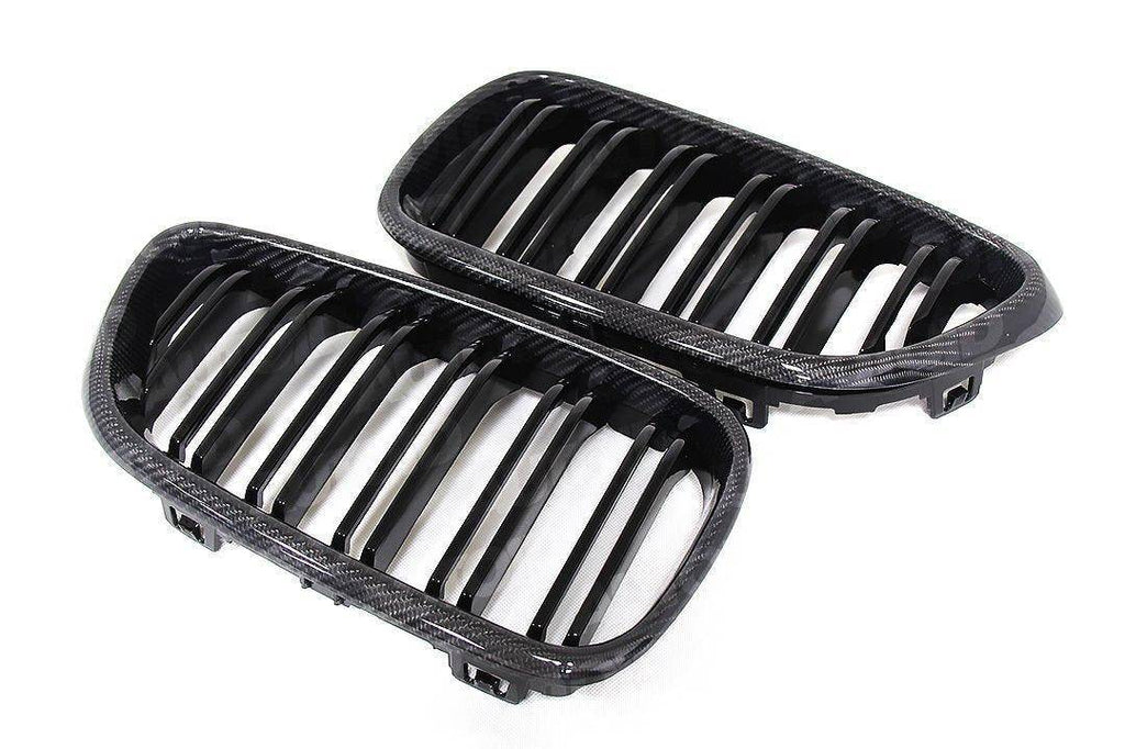 Carbon Fibre Double Slat Kidney Grilles for BMW 2 Series & M2 (2014-2020, F22 F87)