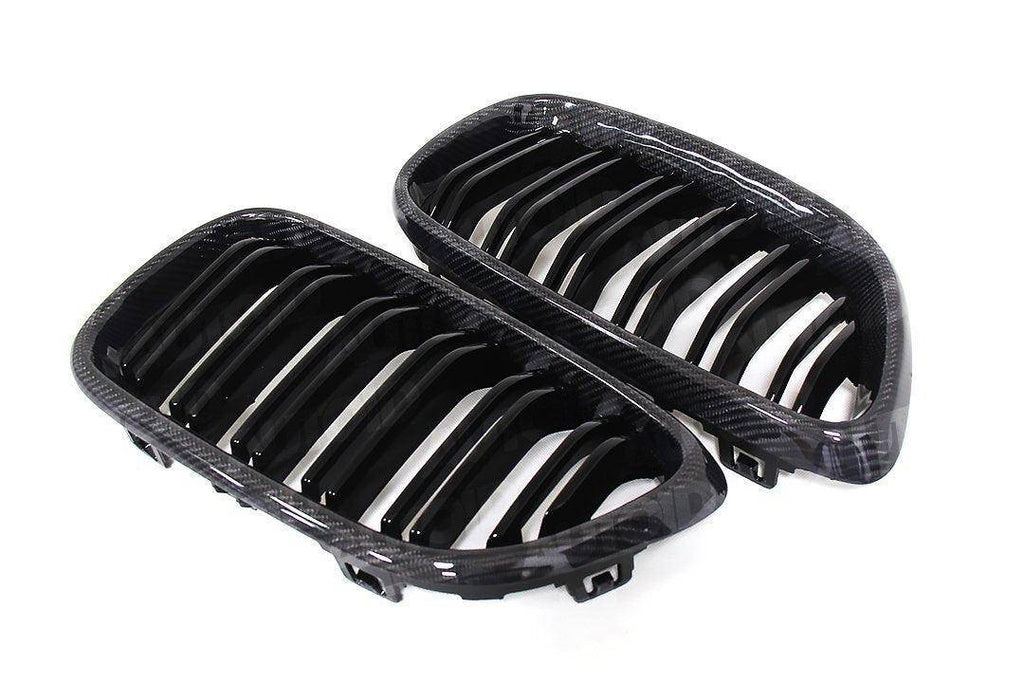 Carbon Fibre Double Slat Kidney Grilles for BMW 2 Series & M2 (2014-2020, F22 F87)
