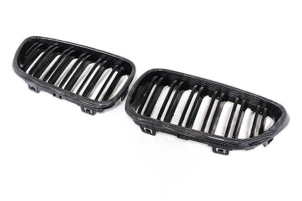 Carbon Fibre Double Slat Kidney Grilles for BMW 2 Series & M2 (2014-2020, F22 F87)