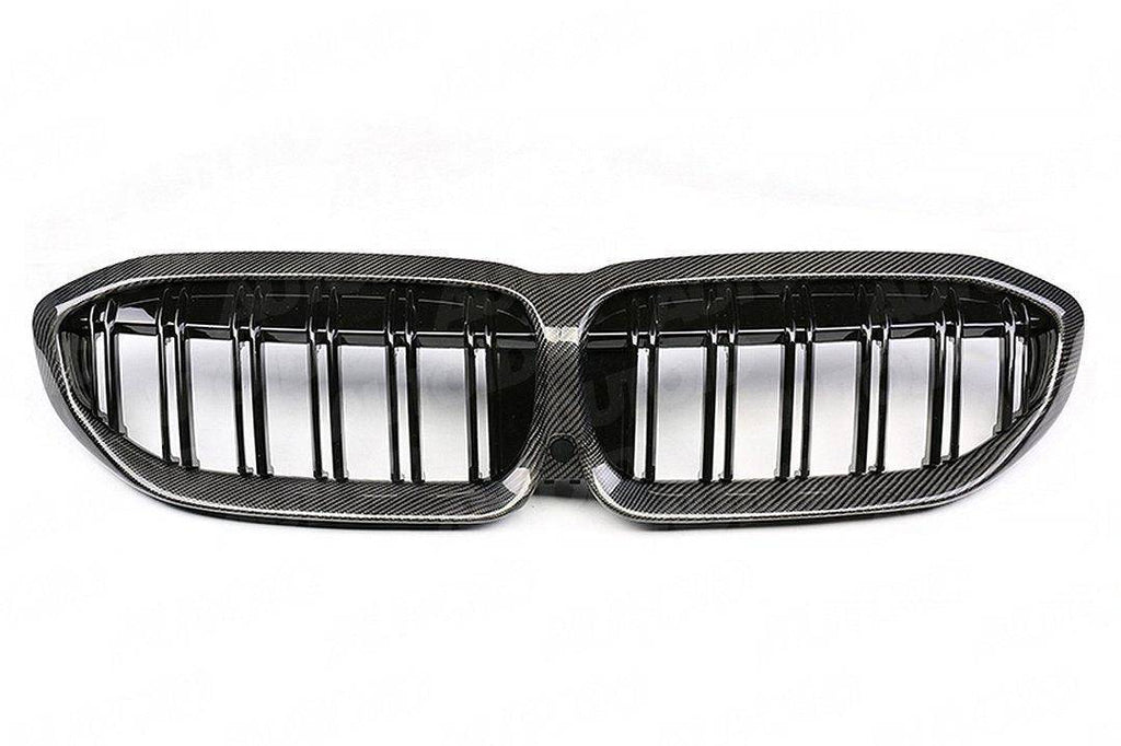 Carbon Fibre Double Slat Kidney Grilles for BMW 3 Series Pre-LCI (2019-2023, G20 G21)