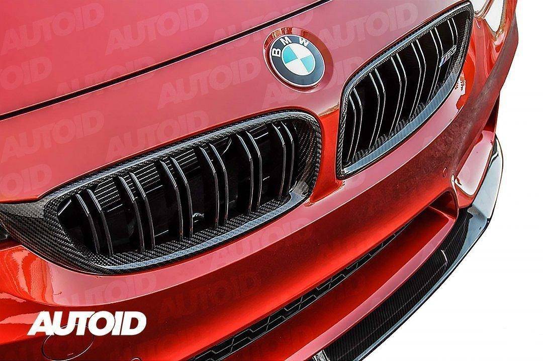 Carbon Fibre Double Slat Kidney Grilles for BMW 4 Series, M3 & M4 (2014-2020, F32 F33 F80 F82 F83)
