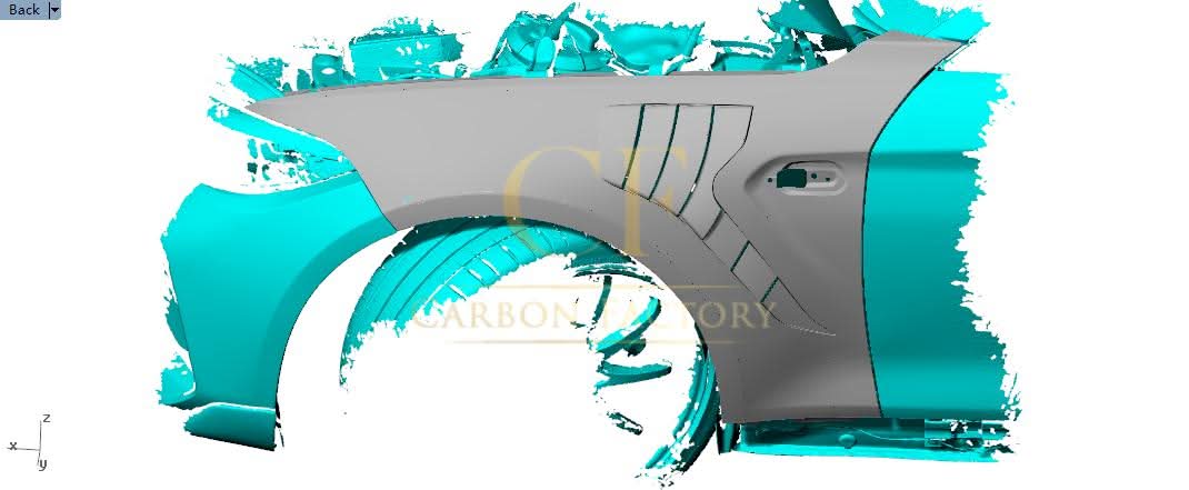 BSJ Style Carbon Fibre Front Wheel Arches for BMW 2 Series F87 M2 M2C 13-21