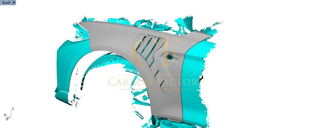 BSJ Style Carbon Fibre Front Wheel Arches for BMW 2 Series F87 M2 M2C 13-21