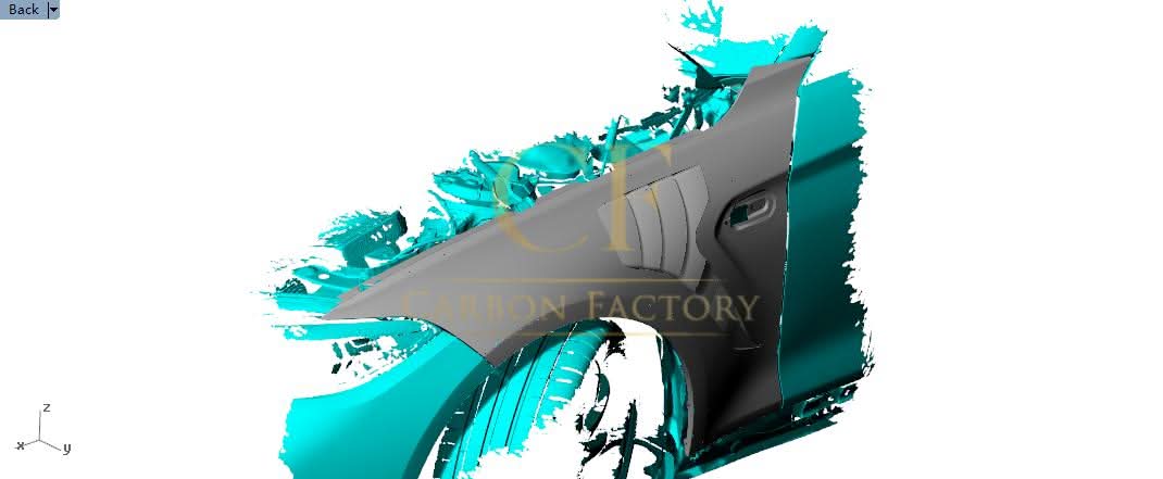 BSJ Style Carbon Fibre Front Wheel Arches for BMW 2 Series F87 M2 M2C 13-21