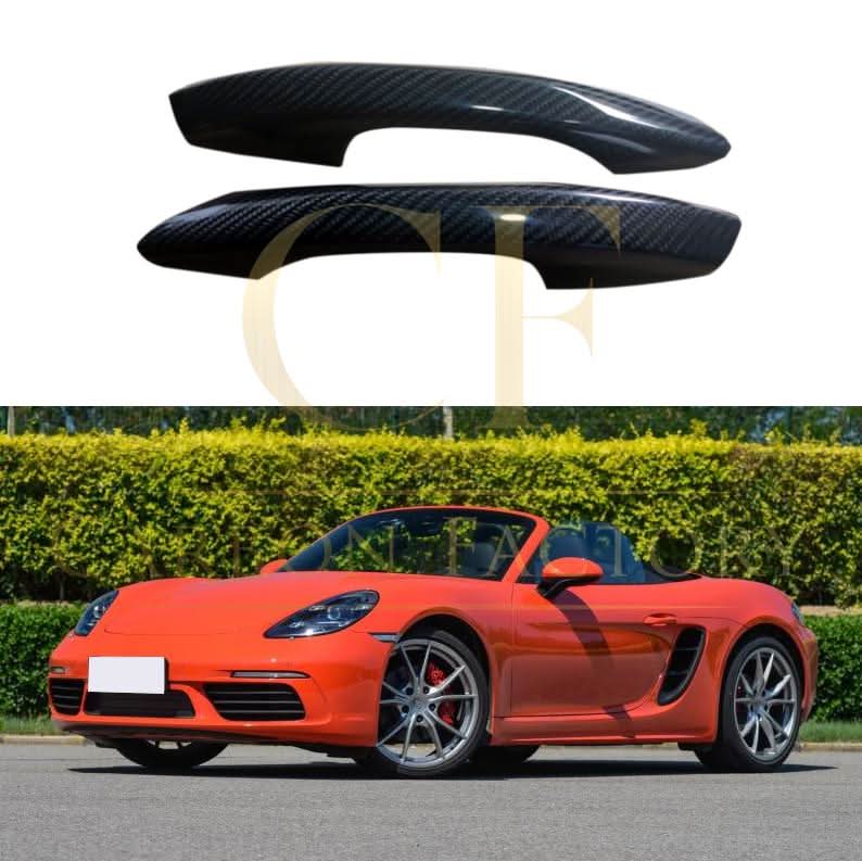 Carbon Fibre Door Handle Covers for Porsche Boxster & Cayman 718 16-21