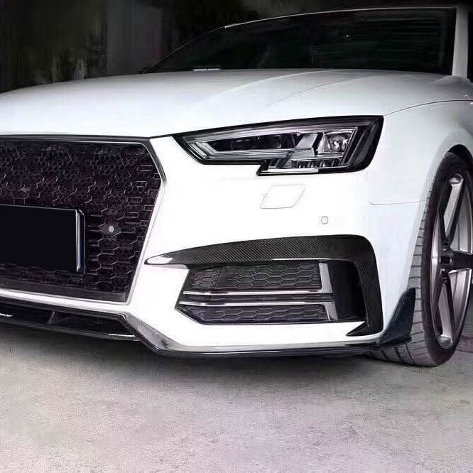 Carbon Fibre Fog Light Covers for Audi A4 B9 S Line 16-19