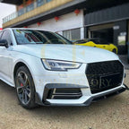 Carbon Fibre Fog Light Covers for Audi A4 B9 S Line 16-19