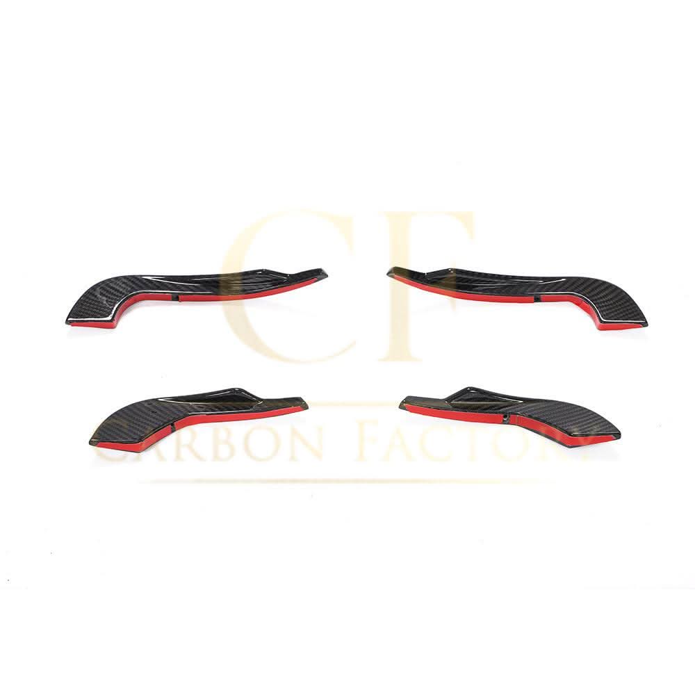 Carbon Fibre Front Bumper Canards for Audi A4 B9 S Line & S4 19-22