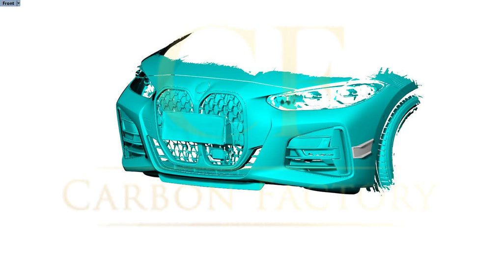 Carbon Fibre Front Bumper Canards for BMW 4 Series G22 G23 20-Present