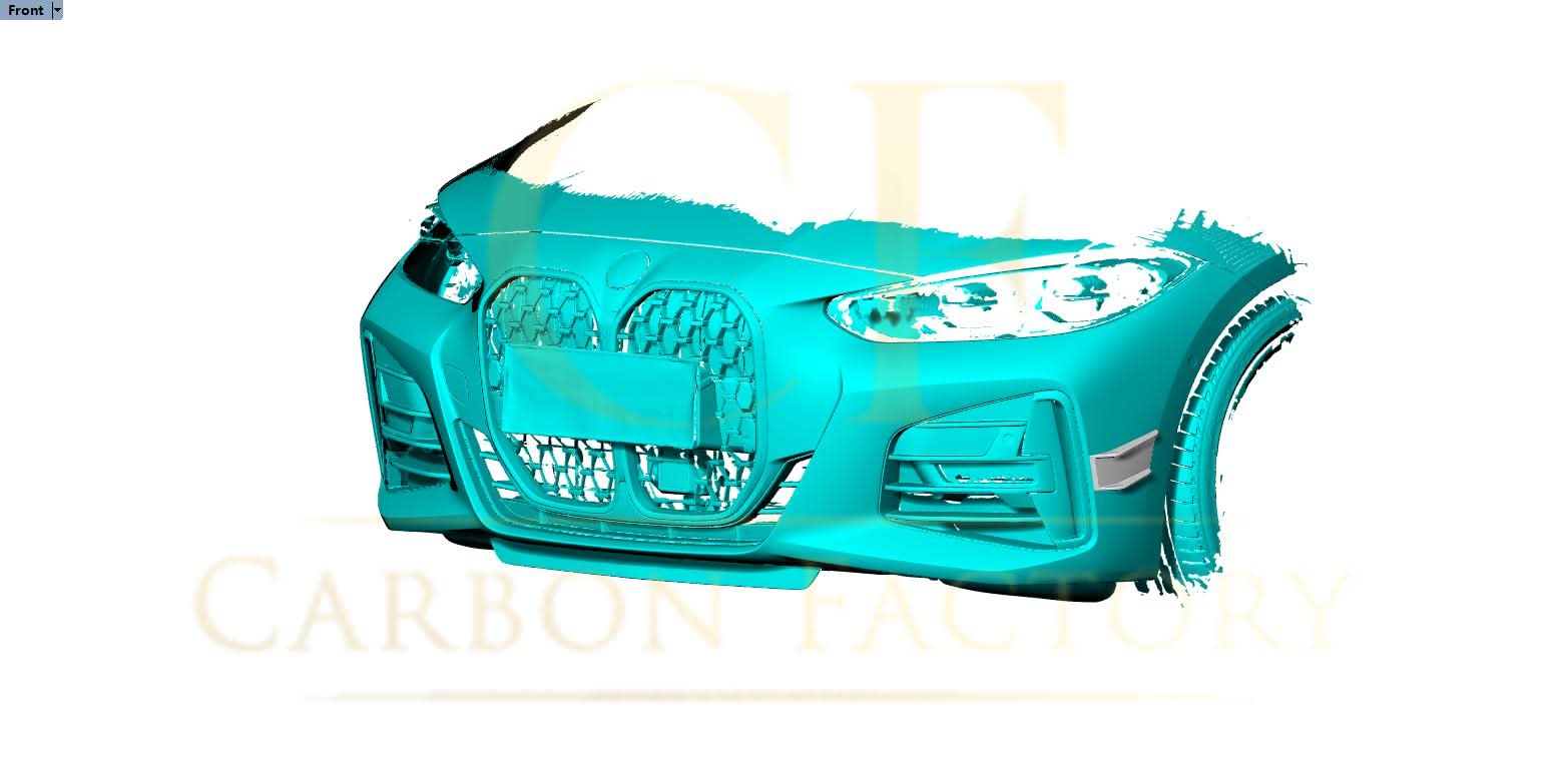 Carbon Fibre Front Bumper Canards for BMW 4 Series G22 G23 20-Present
