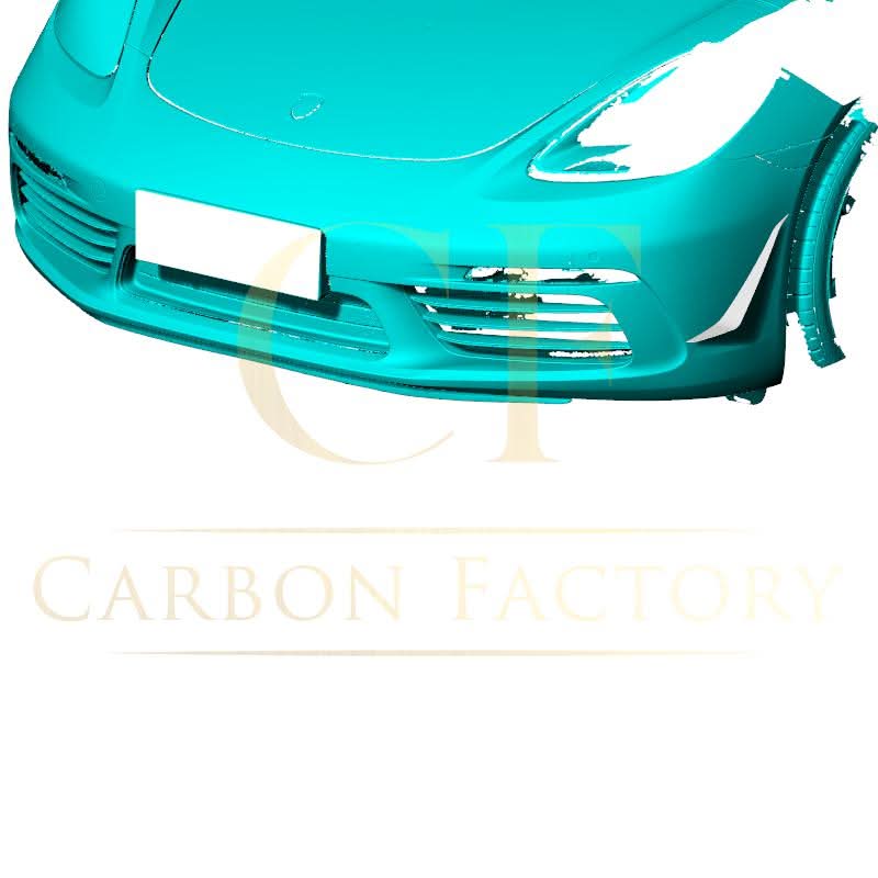 Carbon Fibre Front Bumper Canards for Porsche Boxster & Cayman 718 16-21