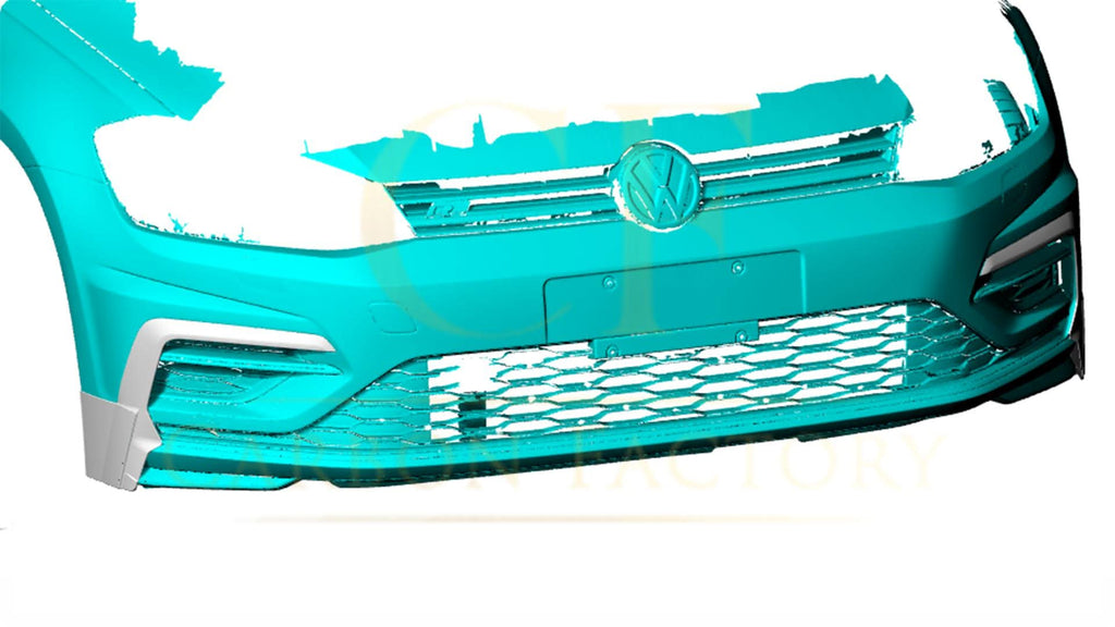 Carbon Fibre Front Bumper Trims for VW Golf MK7.5 R 18-20