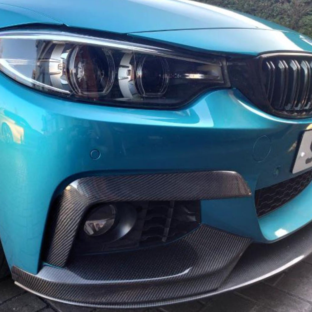 Carbon Fibre Front Bumper Upper Trims for BMW 4 Series F32 F33 F36 2014-2020