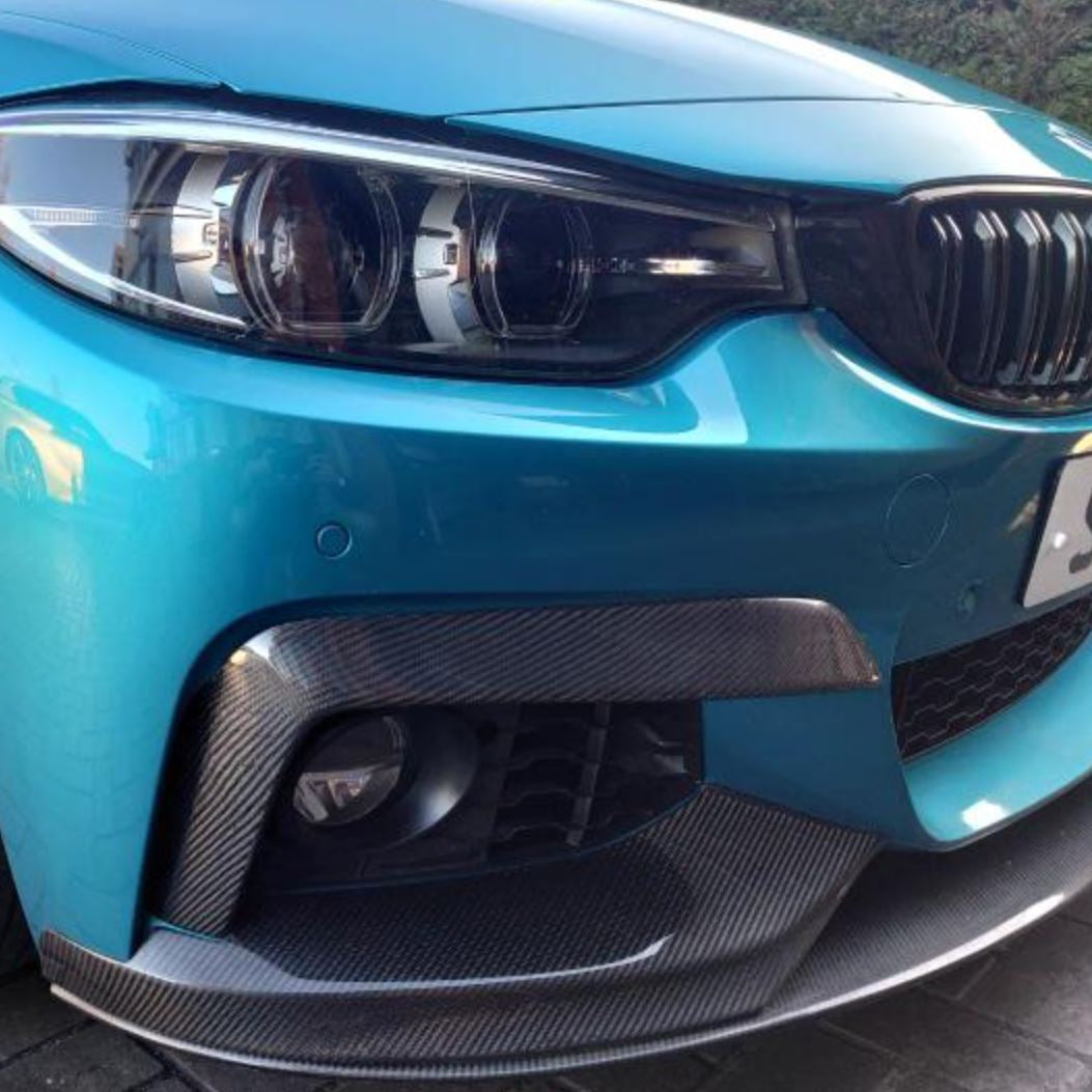 Carbon Fibre Front Bumper Upper Trims for BMW 4 Series F32 F33 F36 2014-2020