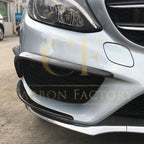 Carbon Fibre Front Canards Sets for Mercedes W205 C Class AMG 15-18
