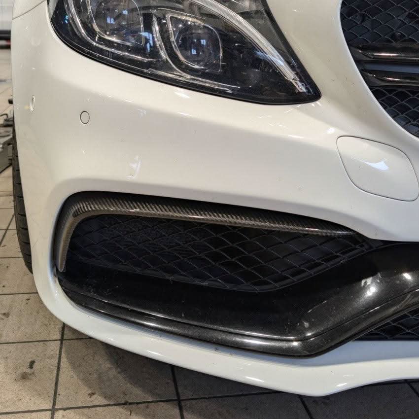 Carbon Fibre Front Fog Trims (2 Pieces) for Mercedes W205 C63 15-18