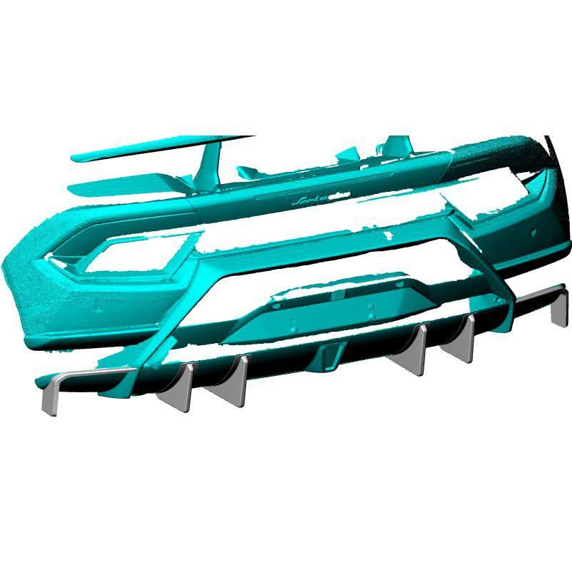 Carbon Fibre Rear Bumper Fins for Lamborghini Huracan Performante 17-19