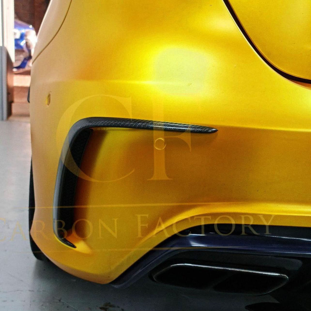Carbon Fibre Rear Bumper Trims for Mercedes Benz W176 A Class 13-18