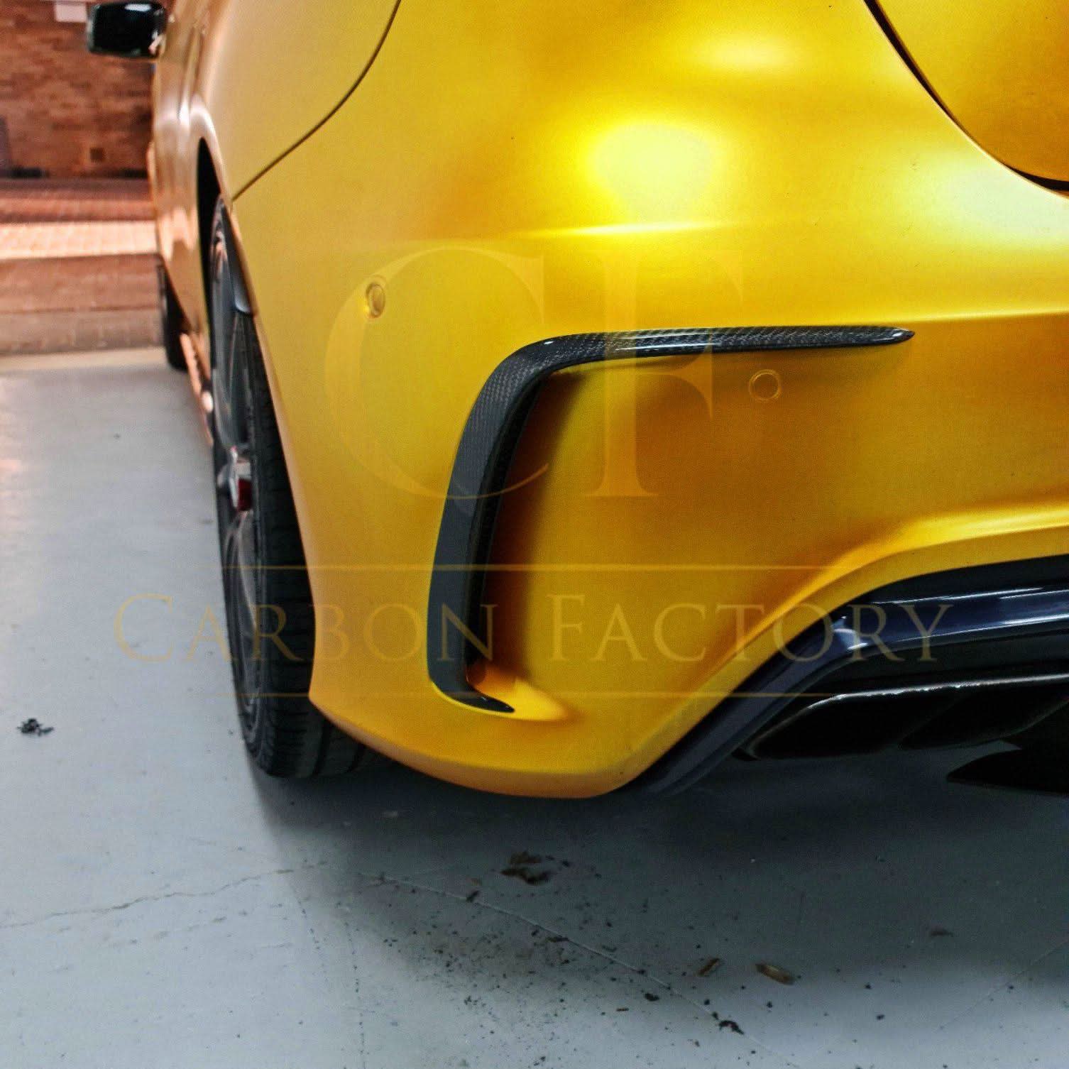 Carbon Fibre Rear Bumper Trims for Mercedes Benz W176 A Class 13-18