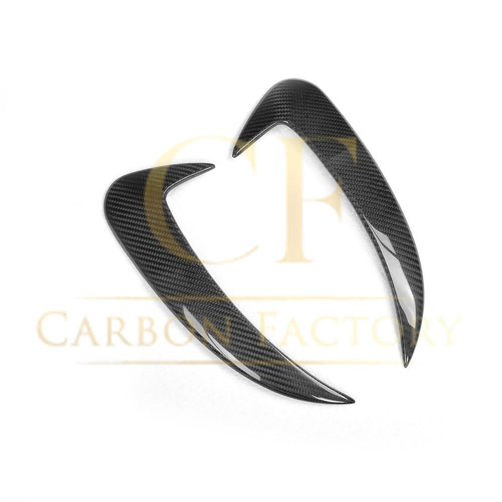 Carbon Fibre Rear Bumper Trims for Mercedes W205 C Class 4 Door Saloon 15-18