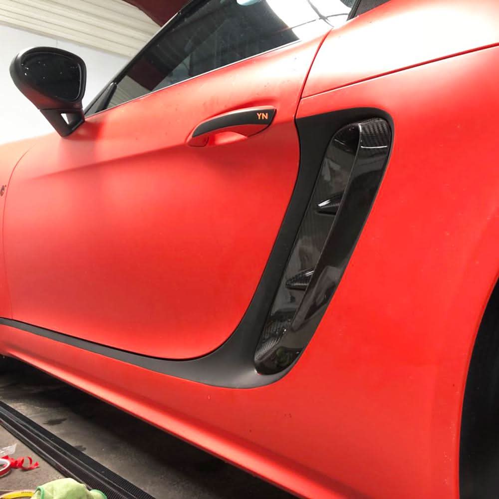 Carbon Fibre Side Fender Trims for Porsche Boxster & Cayman 718 16-19