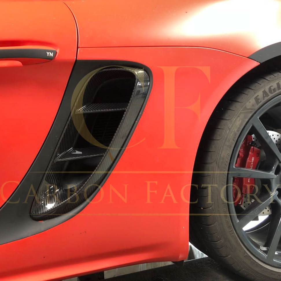 Carbon Fibre Side Fender Trims for Porsche Boxster & Cayman 718 16-19