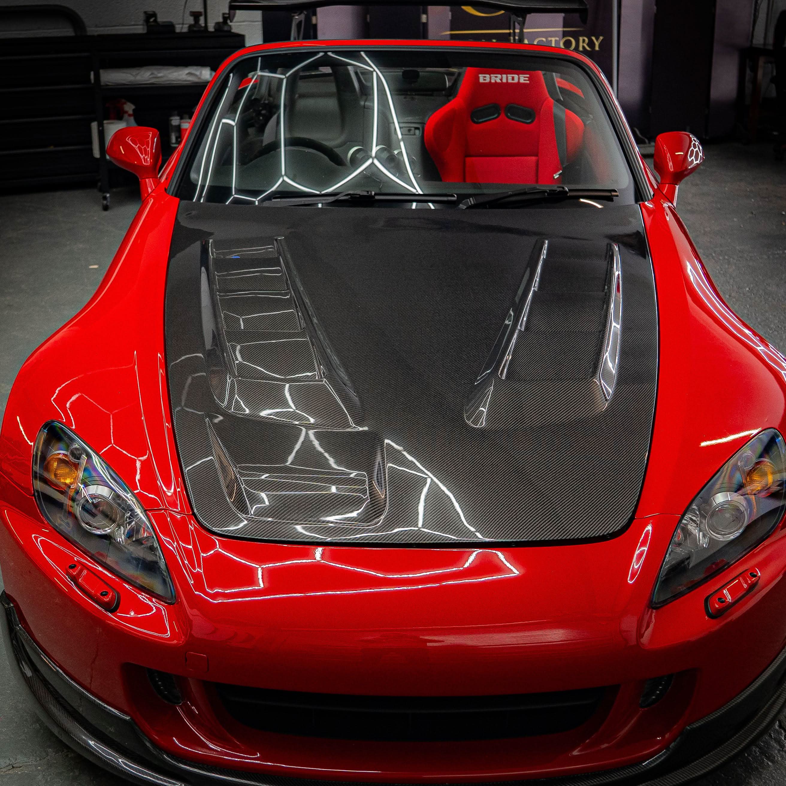 J Style Carbon Fibre Bonnet for Honda S2000 99-09