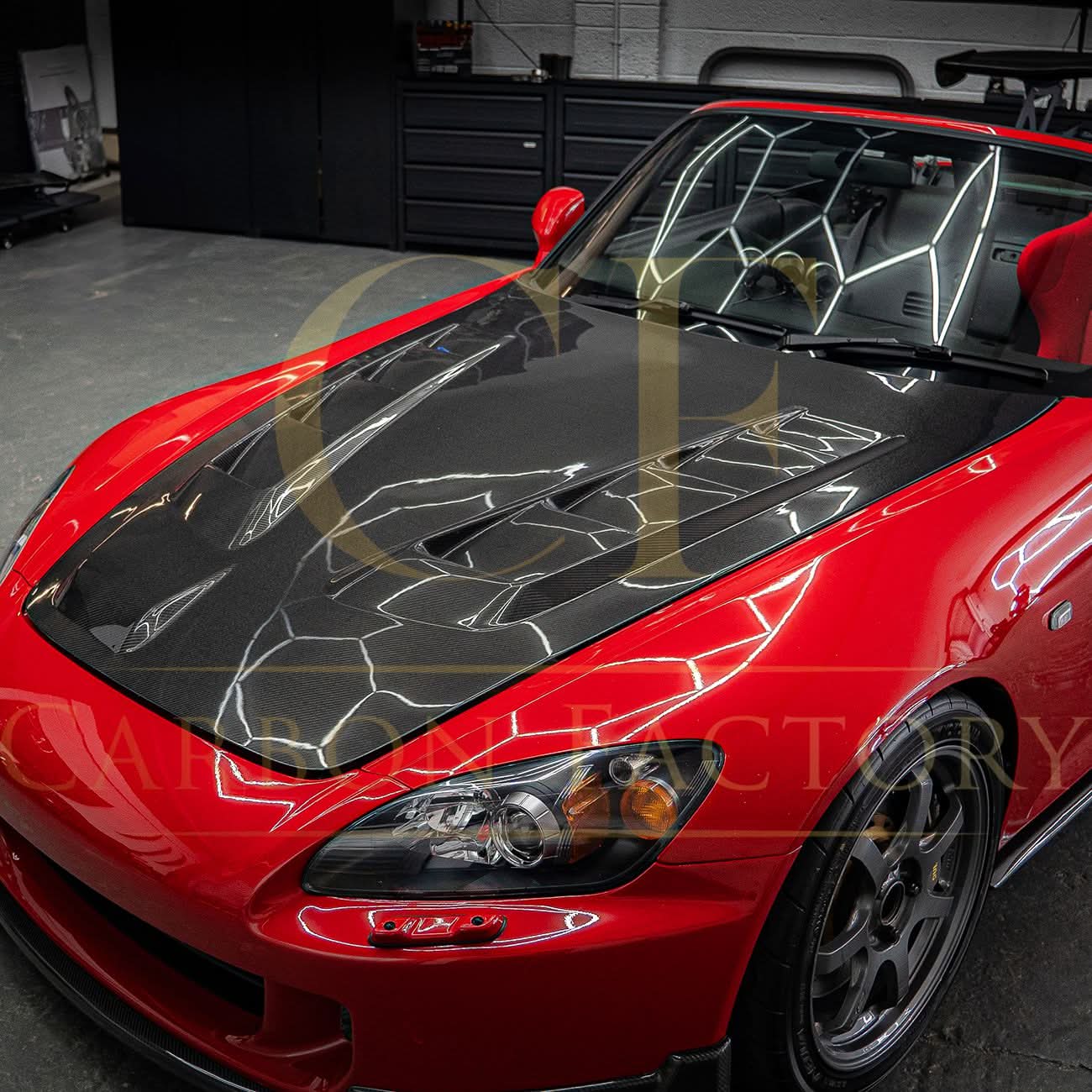 J Style Carbon Fibre Bonnet for Honda S2000 99-09