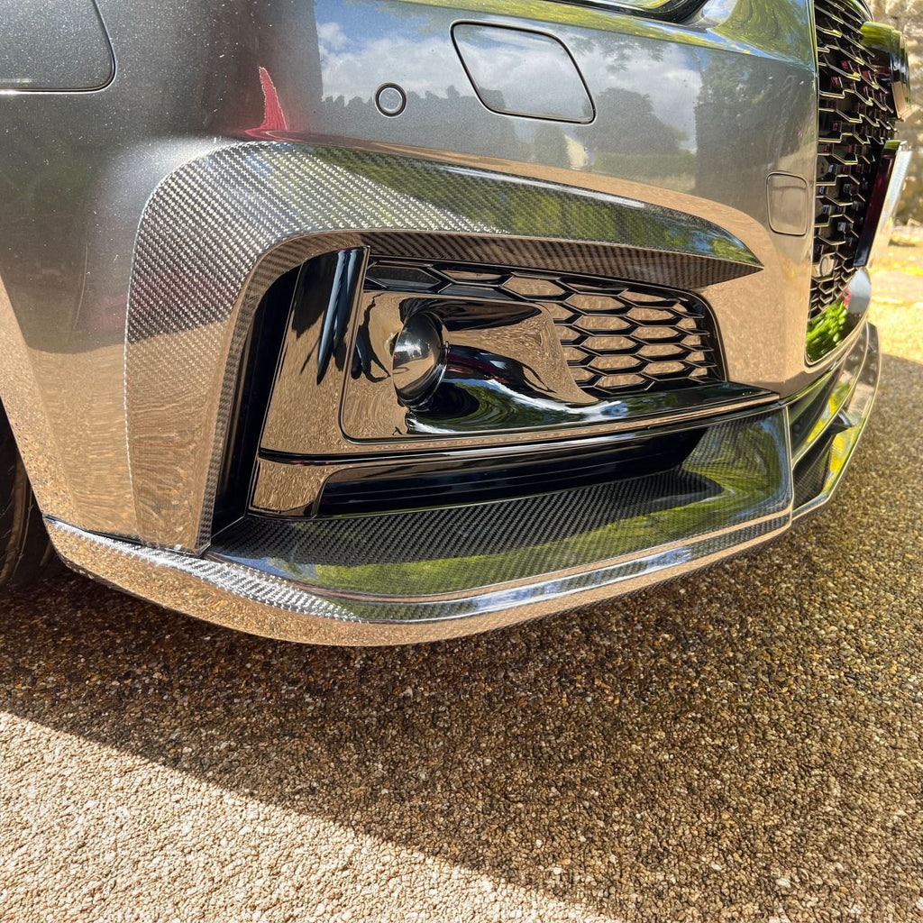 K Style Carbon Fibre Front Bumper Trims for Audi B9 A5 S Line & S5 17-19