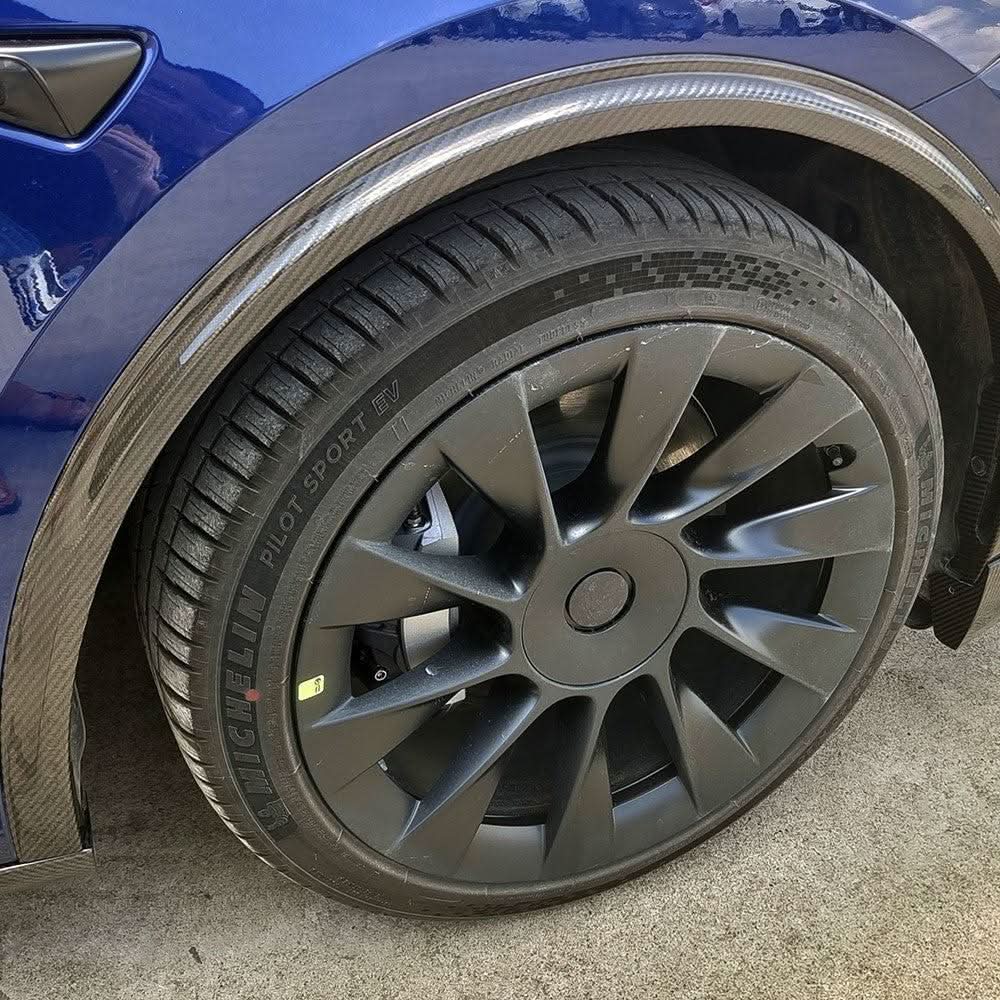 Pre-Preg Carbon Fibre Fender Trims for Tesla Model Y 19-23
