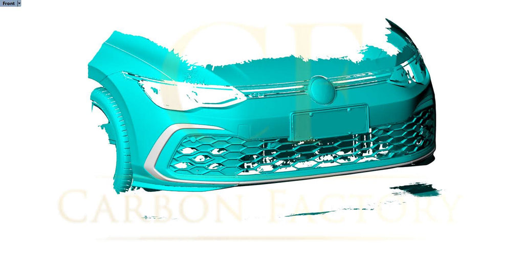 Pre-Preg Carbon Fibre Front Bumper Trims for VW Golf MK8 GTI 21-Present