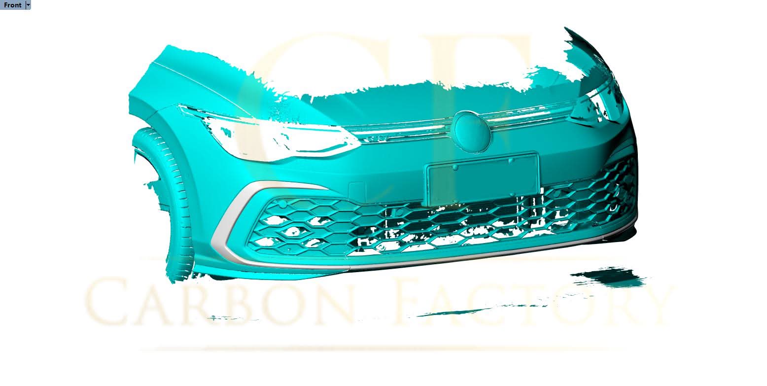 Pre-Preg Carbon Fibre Front Bumper Trims for VW Golf MK8 GTI 21-Present