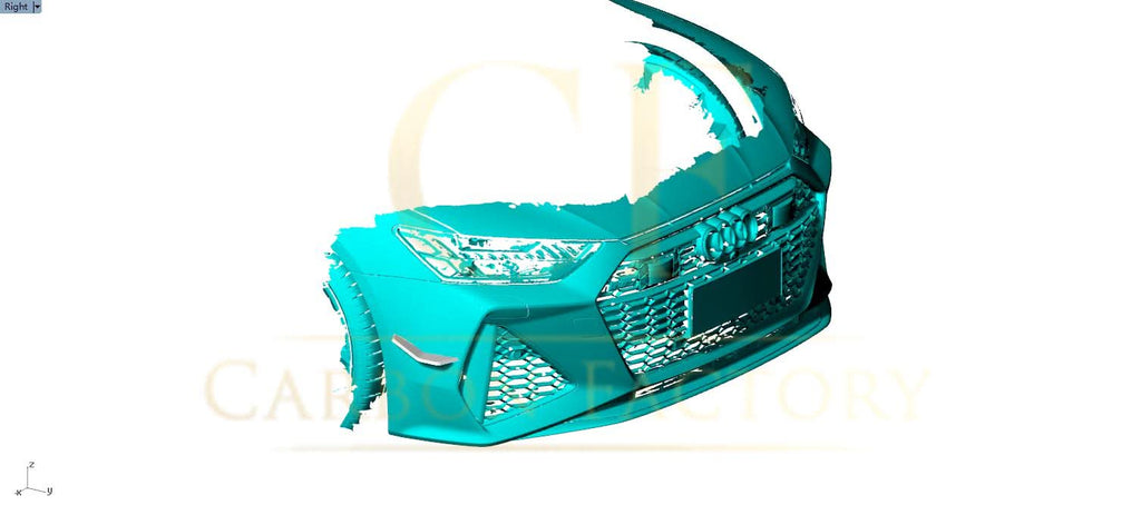 Pre-Preg Carbon Fibre Front Canards for Audi 4K RS7 20-22