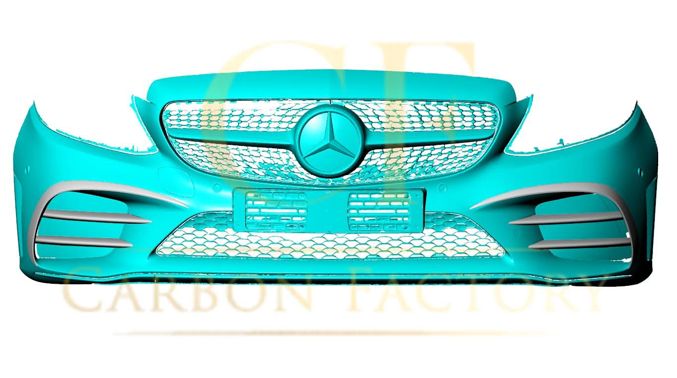Pre-Preg Carbon Fibre Front Canards Sets for Mercedes W205 C Class AMG 19-21