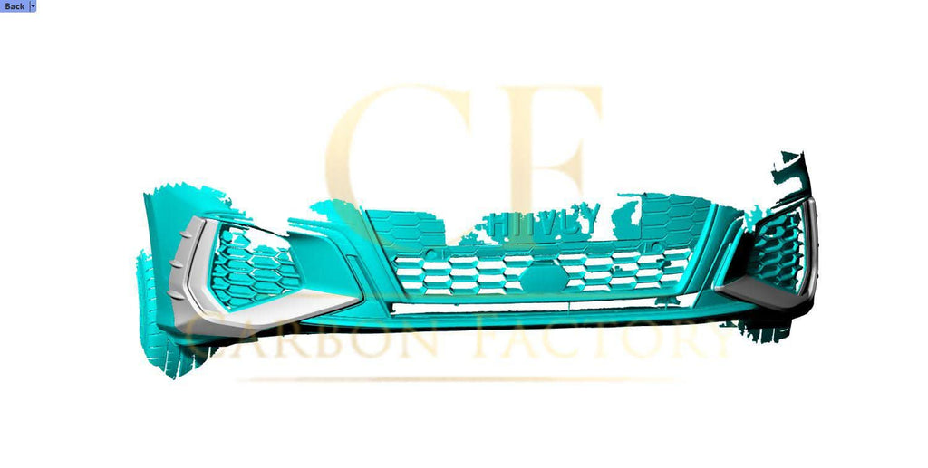 V Style Carbon Fibre Front Canards for Audi S3 Saloon 21-Present
