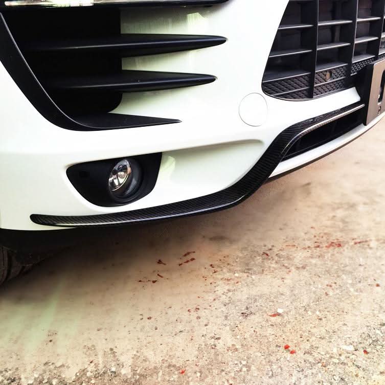 V Style Carbon Fibre Front Canards for Porsche Macan 14-17