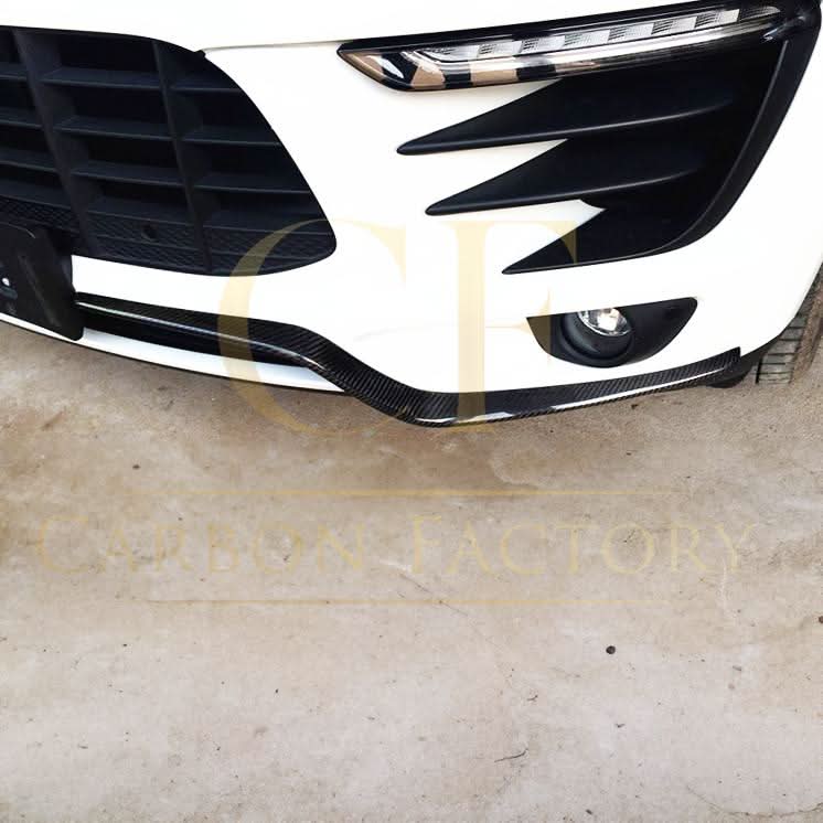 V Style Carbon Fibre Front Canards for Porsche Macan 14-17