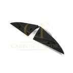 V Style Carbon Fibre Rear Bumper Extension for Tesla Model S Facelift 21-Present