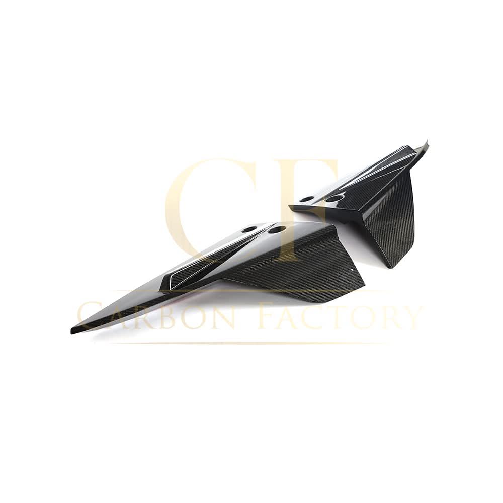 V Style Carbon Fibre Rear Bumper Extensions for Tesla Model S Facelift 21-Present