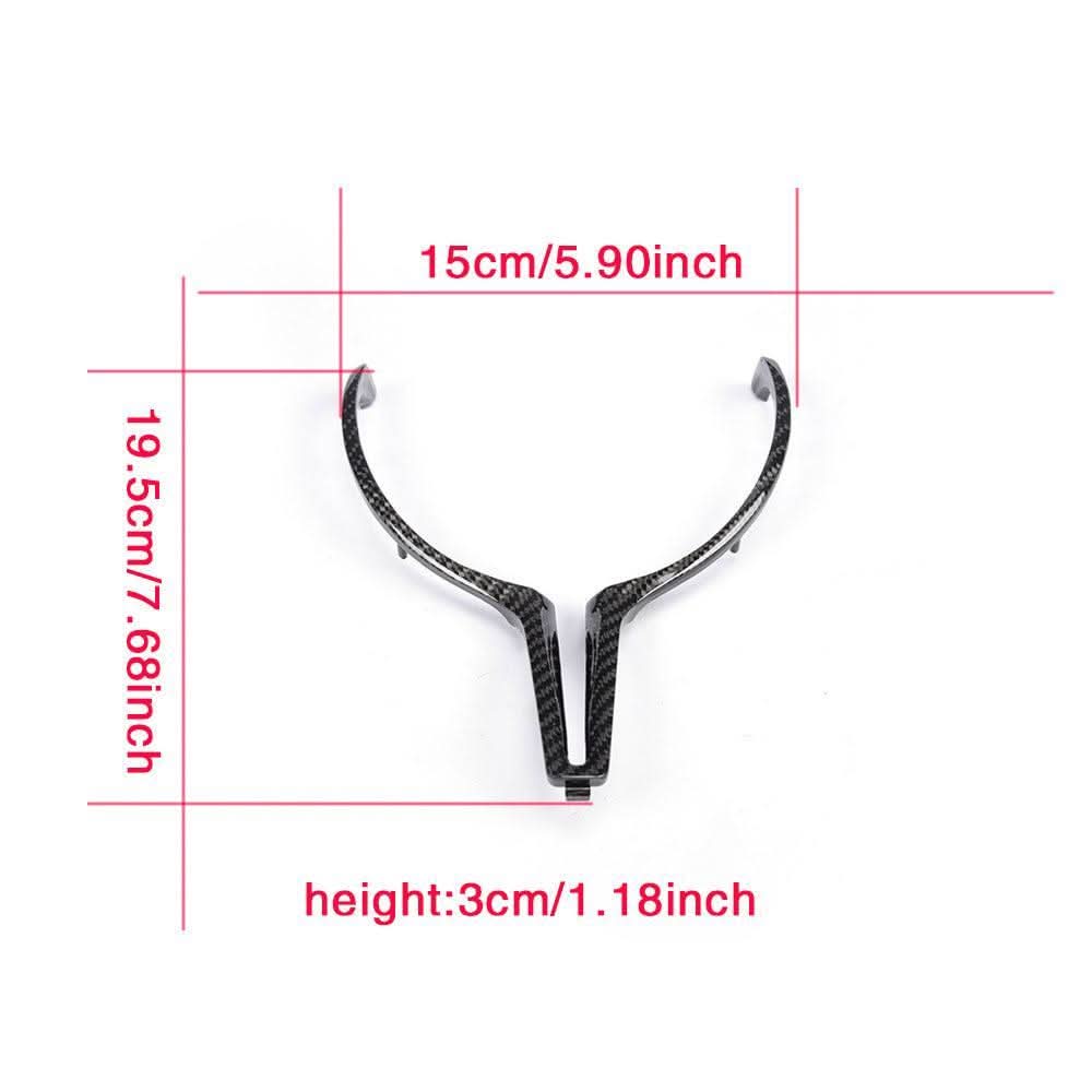 Carbon Fibre Steering Wheel Trim for BMW F80 M3 F82 F83 M4 F10 M5 F06 F12 F13 M6 14-20