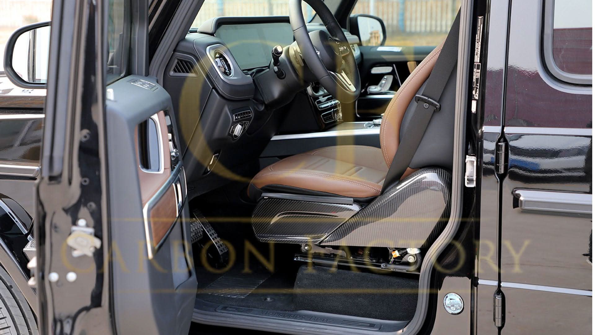 Pre-Preg Carbon Fibre Seat Trim Covers for Mercedes W464 G Class G Wagon 19-Present
