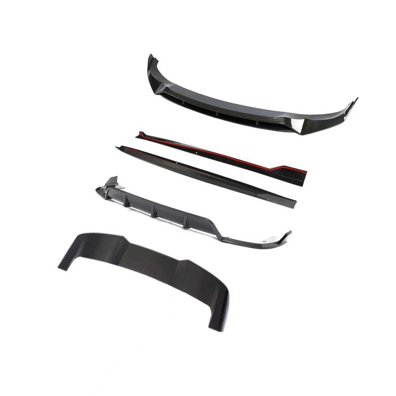 Carbon Fibre Kit Splitter Diffuser Side Skirts Spoiler for BMW G05 X5 18-22
