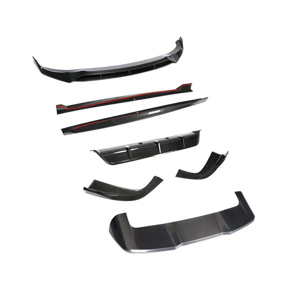 Carbon Fibre Kit Splitter Diffuser Side Skirts Spoiler for BMW G05 X5 18-22