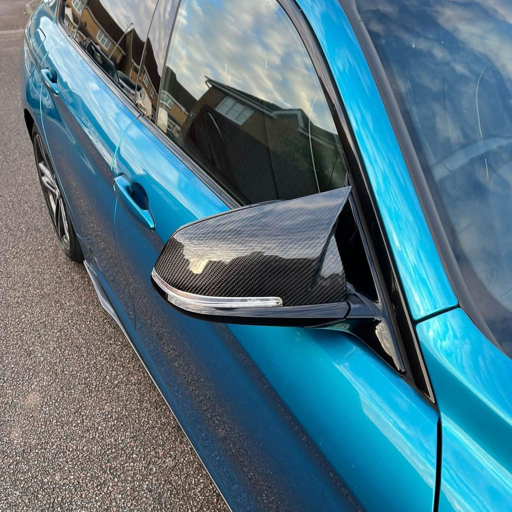 M4 Style Carbon Fibre Replacement Mirror Covers for BMW 3 Series F30 F31 F34 F35 13-19
